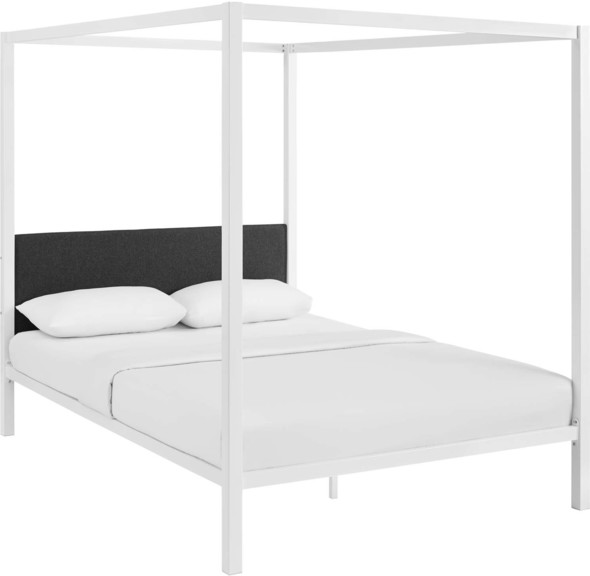Modway Furniture Beds Beds White Gray