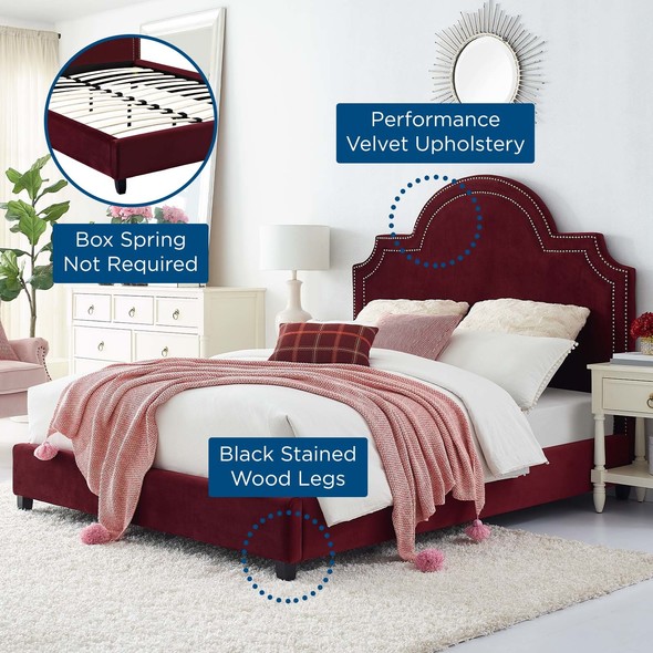 Modway Furniture Beds Beds Maroon
