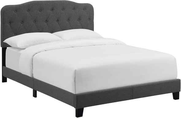 twin white bed frame with storage Modway Furniture Beds Gray