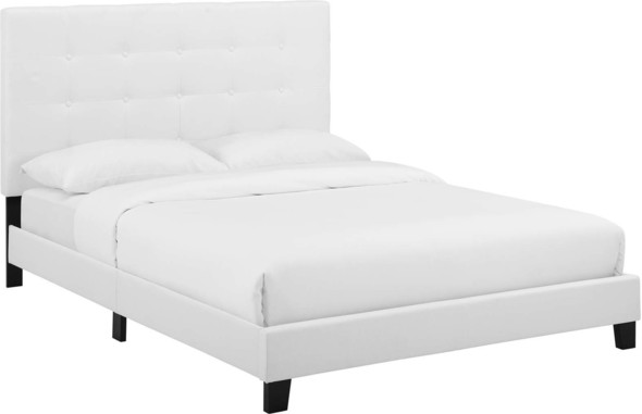 twin size platform Modway Furniture Beds White