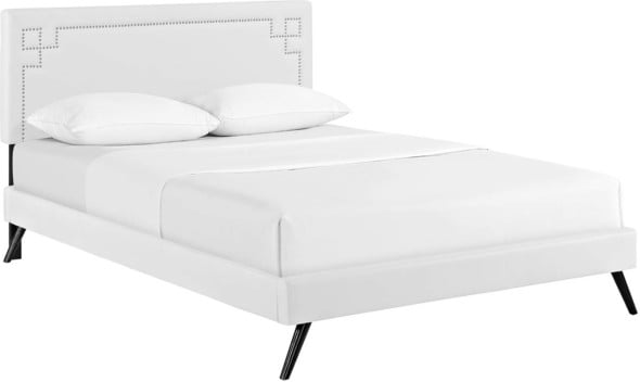 upholstered king bed Modway Furniture Beds Beds White