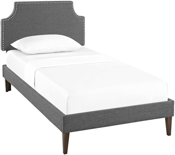 king size bed with storage headboard Modway Furniture Beds Gray