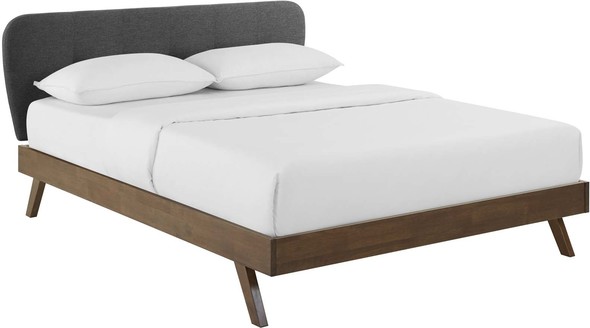 contemporary bed frame queen Modway Furniture Beds Gray