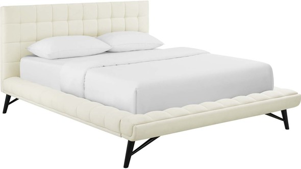 white bedframes Modway Furniture Beds Ivory