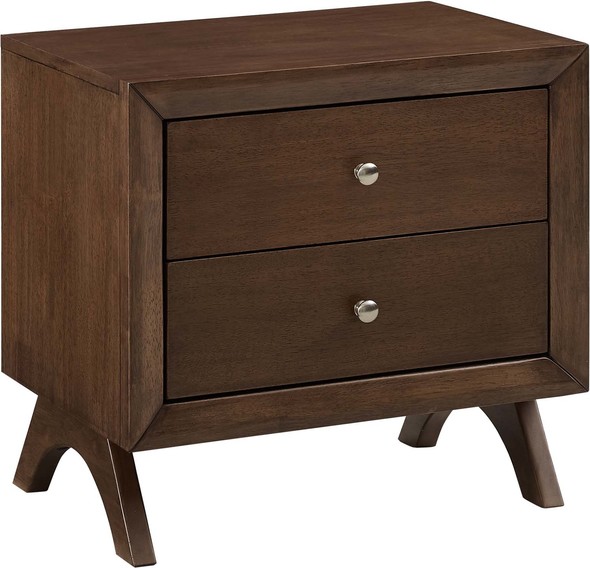 nightstand light brown Modway Furniture Case Goods Night Stands Walnut