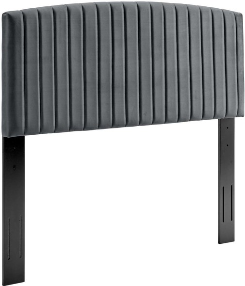 metal headboard Modway Furniture Headboards Charcoal
