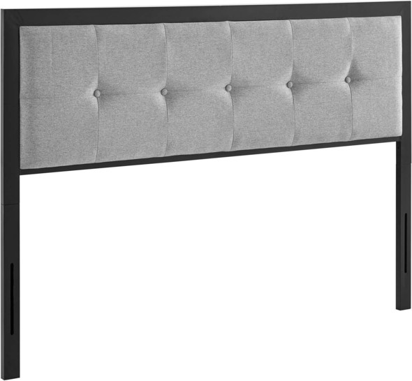 cushion headboard Modway Furniture Headboards Black Light Gray