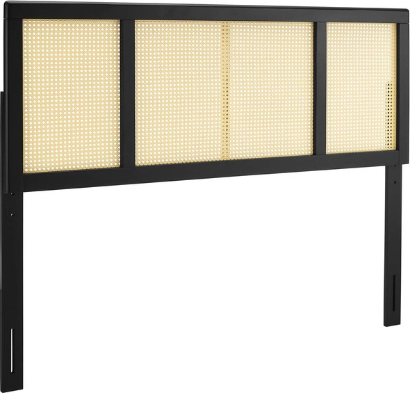 bed frame with lights Modway Furniture Headboards Black
