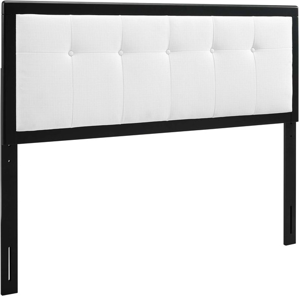 upholstered velvet headboard Modway Furniture Headboards Black White