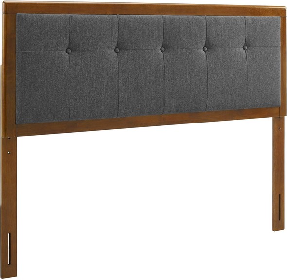 king size bed upholstered headboard Modway Furniture Headboards Walnut Charcoal