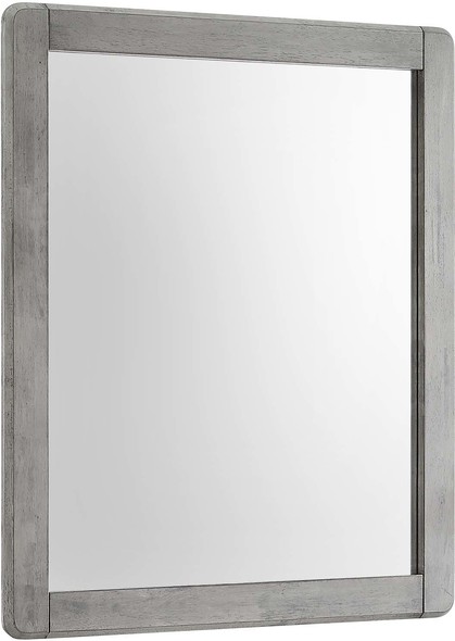 round mirror with design Modway Furniture Case Goods Gray