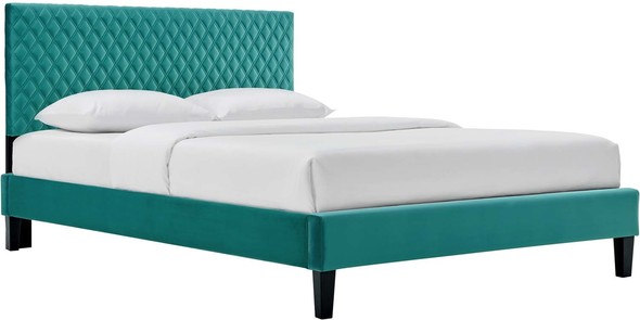 bed with platform base Modway Furniture Beds Teal