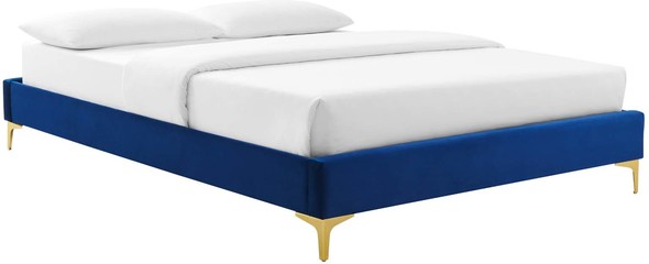 queen bed frame with headboard Modway Furniture Beds Navy