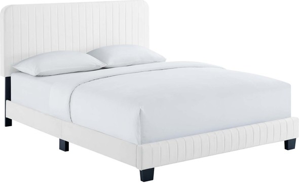 white king platform bed Modway Furniture Beds White