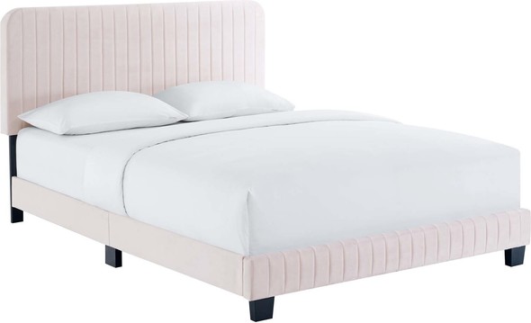 full size bed frame with shelves Modway Furniture Beds Pink