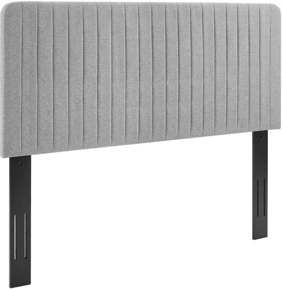upholstered headboard footboard Modway Furniture Headboards Light Gray