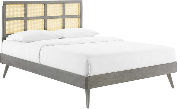 queen platform frame Modway Furniture Beds Gray