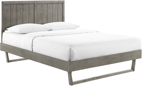 white wood twin bed Modway Furniture Beds Gray