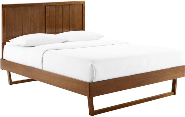 twin mattress frame near me Modway Furniture Beds Walnut