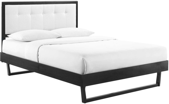 full size bed with storage with headboard Modway Furniture Beds Black White