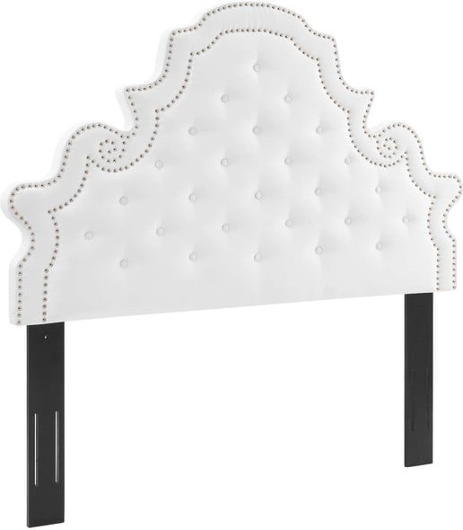 cal king padded headboard Modway Furniture Headboards White