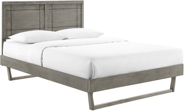 double twin bed frame Modway Furniture Beds Gray