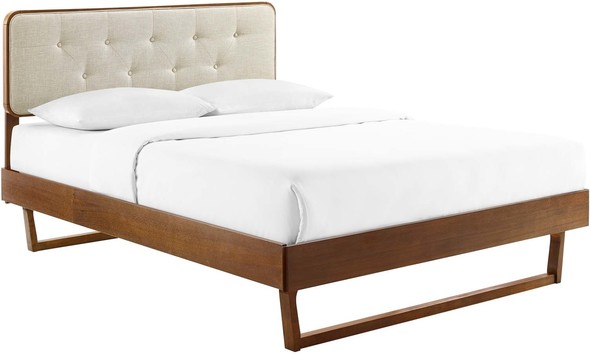 bed f Modway Furniture Beds Walnut Beige