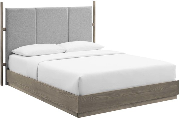 velvet design bed Modway Furniture Beds Oak Light Gray