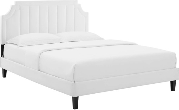 storage bed frame double Modway Furniture Beds White