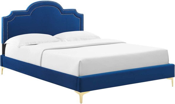 queen bed king bed size Modway Furniture Beds Navy