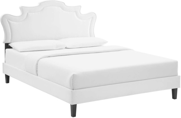 cream twin bed Modway Furniture Beds White
