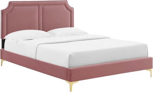 king bed with storage and headboard Modway Furniture Beds Dusty Rose