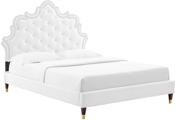 platform bed bedroom sets Modway Furniture Beds White