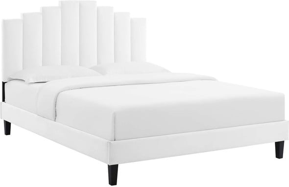 king size metal beds Modway Furniture Beds White