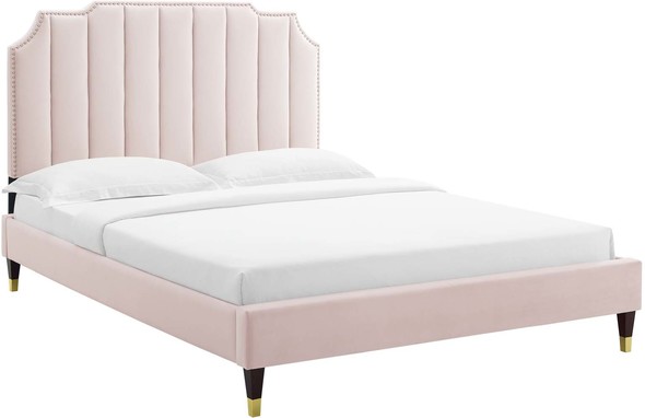 twin leather headboard Modway Furniture Beds Pink