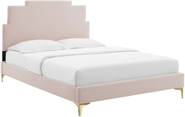 black queen headboard and frame Modway Furniture Beds Pink