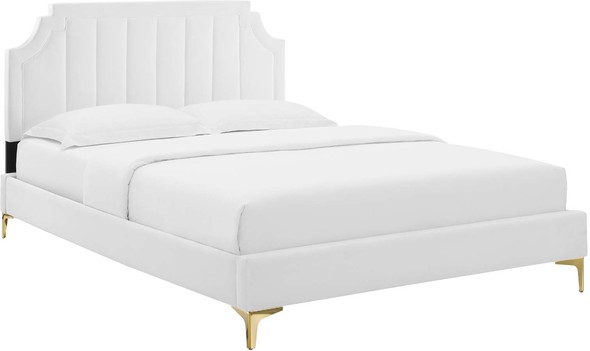 single bed storage headboard Modway Furniture Beds White