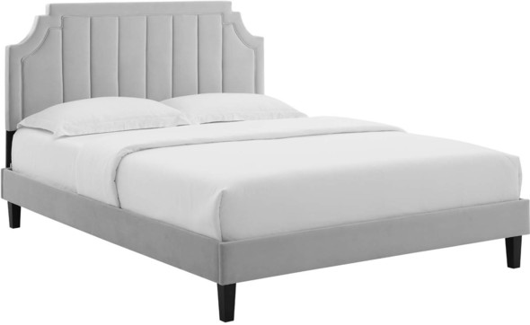 king bed frame set Modway Furniture Beds Light Gray