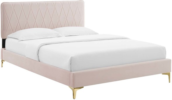 king size metal platform bed frame Modway Furniture Beds Pink