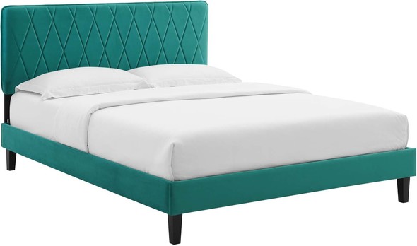 tufted king bed Modway Furniture Beds Teal