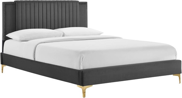 grey twin bed with storage Modway Furniture Beds Charcoal