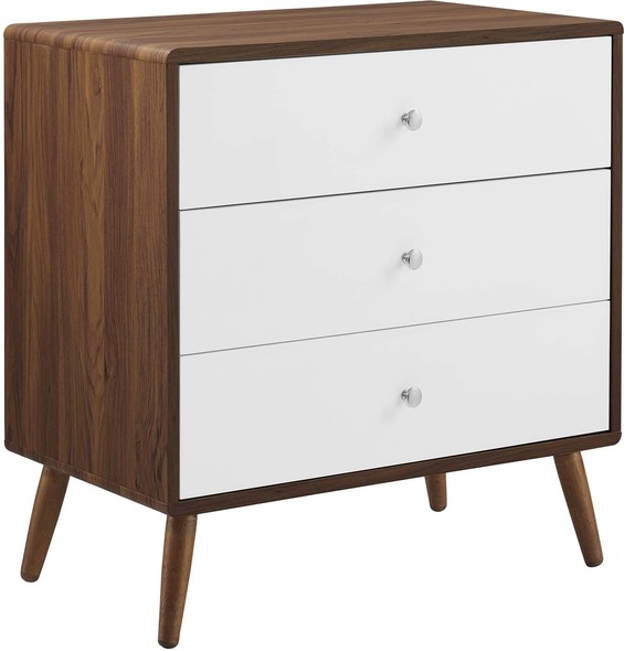 blue dresser drawers Modway Furniture Case Goods Walnut White