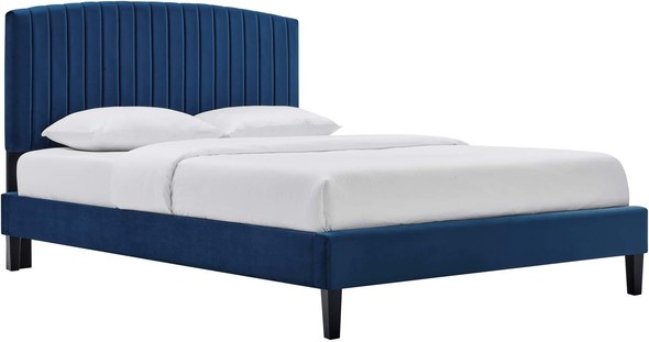 simple queen bed frame Modway Furniture Beds Navy