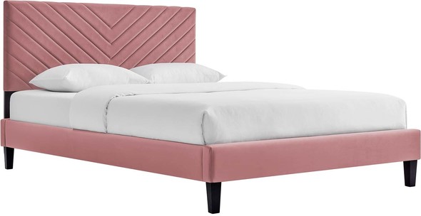 beige full bed frame Modway Furniture Beds Dusty Rose