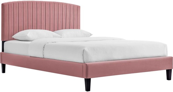 king base bed frame Modway Furniture Beds Dusty Rose