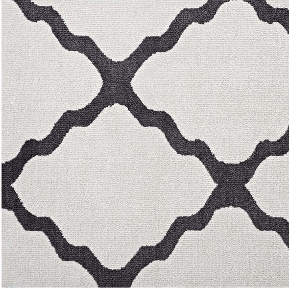 Modway Furniture Rugs Rugs Ivory and Charcoal