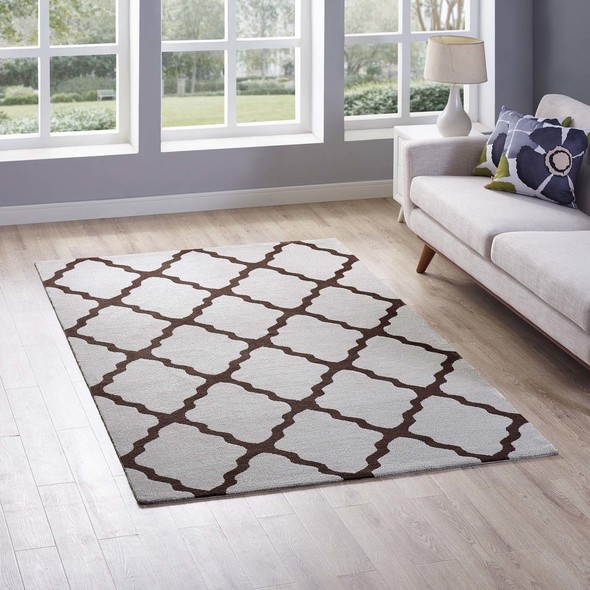 Modway Furniture Rugs Rugs Brown and Gray