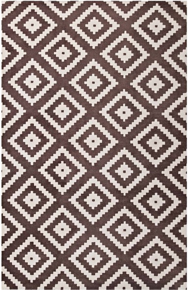 all black rug Modway Furniture Rugs Ivory and Brown