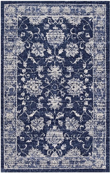 Modway Furniture Rugs Rugs Dark Blue and Ivory