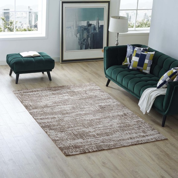 Modway Furniture Rugs Rugs Light and Dark Tan